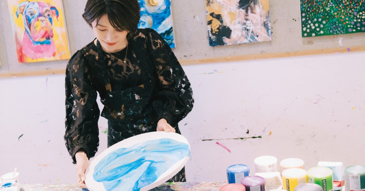 大きな絵画 中島マミ画 星占い