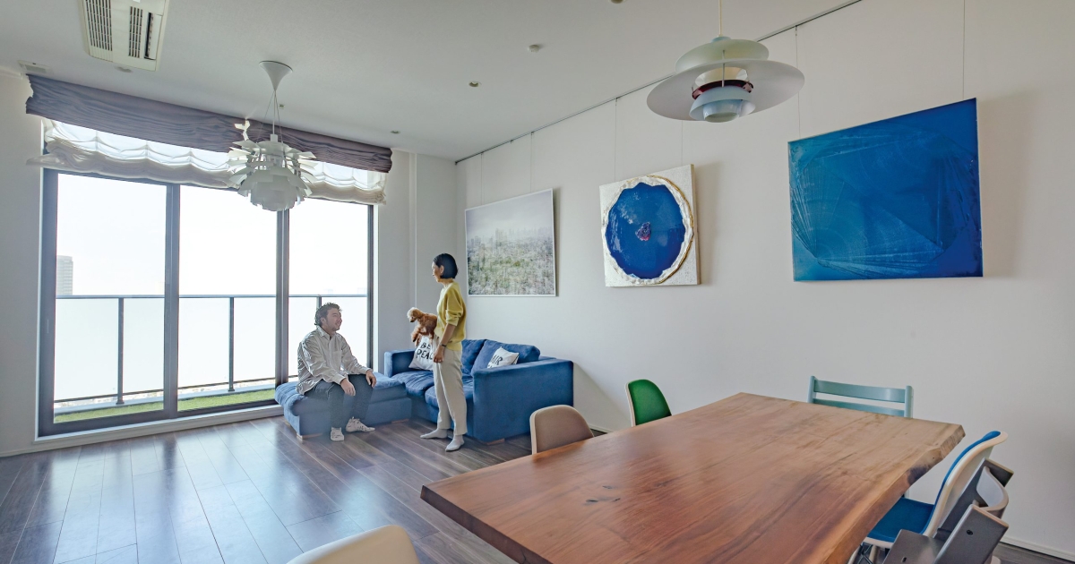 高層マンションのお宅訪問。自然とアートに囲まれた素敵ライフだった！