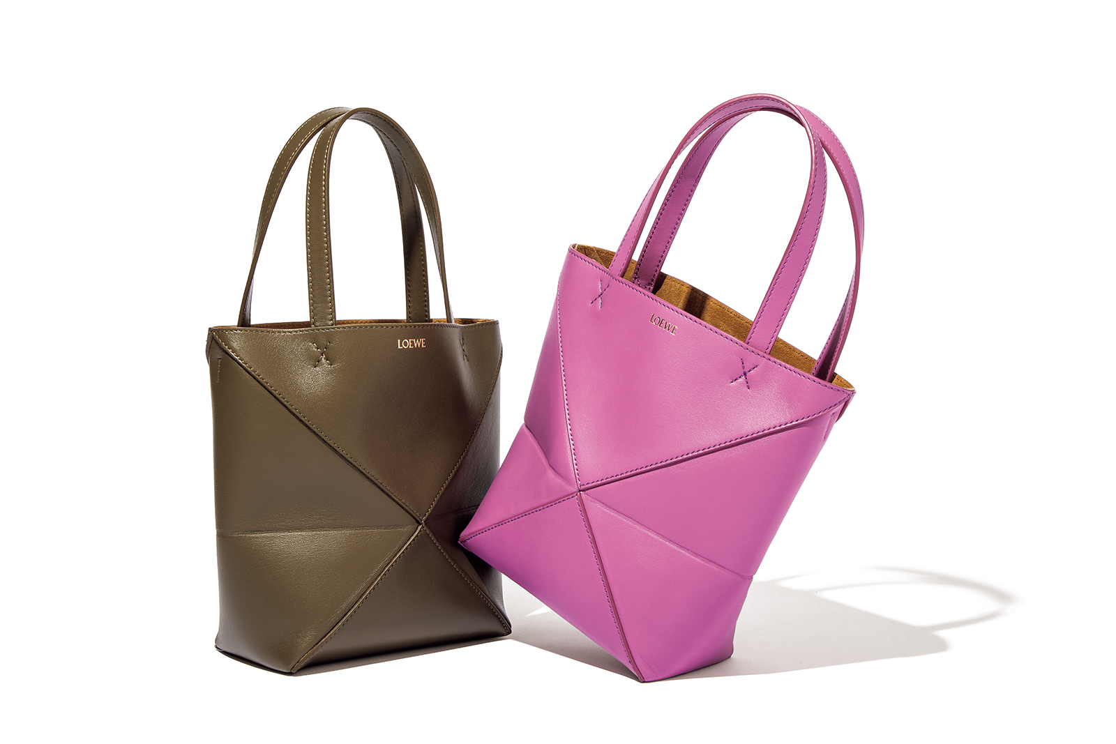 ロエベ　レア　小さめトートバッグ　ピンク　内側パープル パープル（紫）系 LOEWE(ロエベ) トートバッグ(レディース