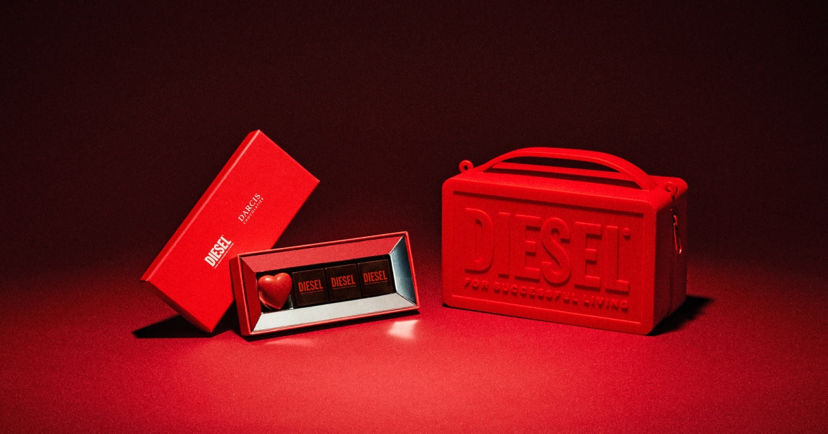 ディーゼルのバレンタインは…エッジの効いた真っ赤なボックス入り