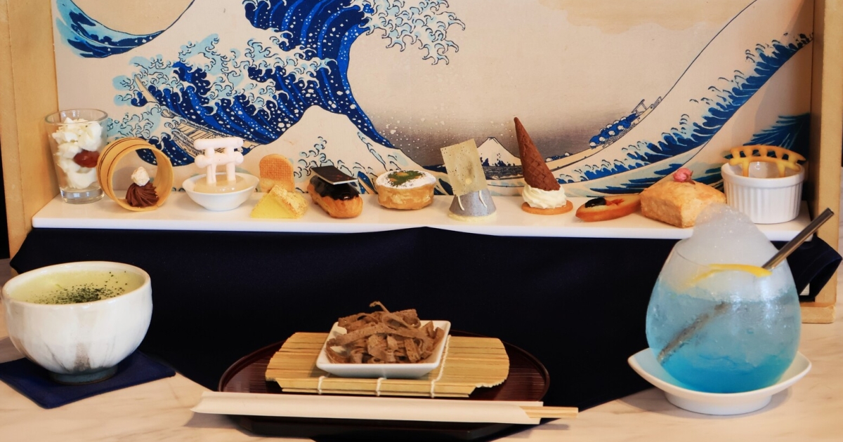 北斎の浮世絵を味わう！メズム東京でアートとスイーツが織りなす