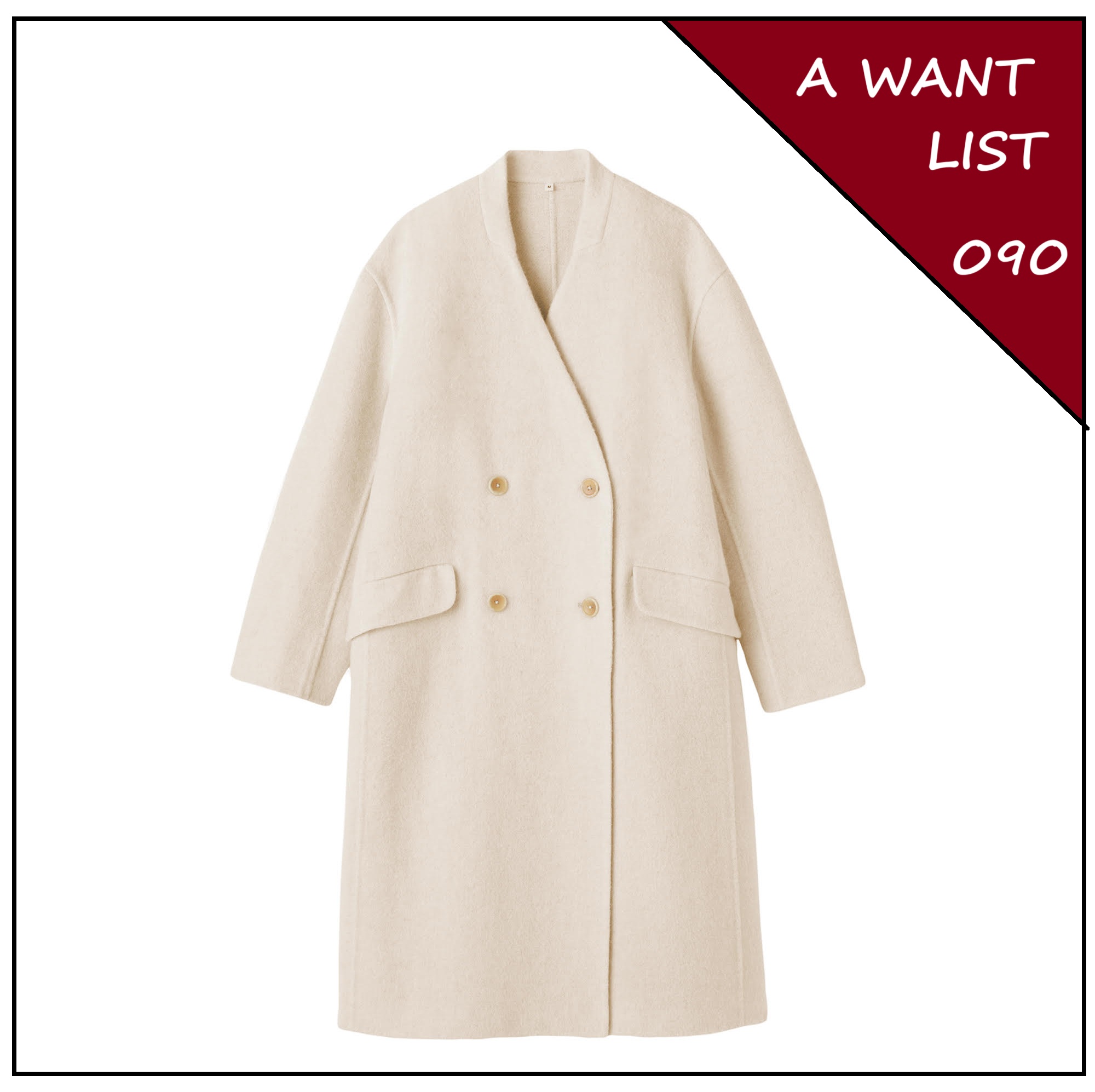 MUJI labo カシミヤ混チェスターコート新品 紳士カシミヤ混チェスターコート MUJI Labo