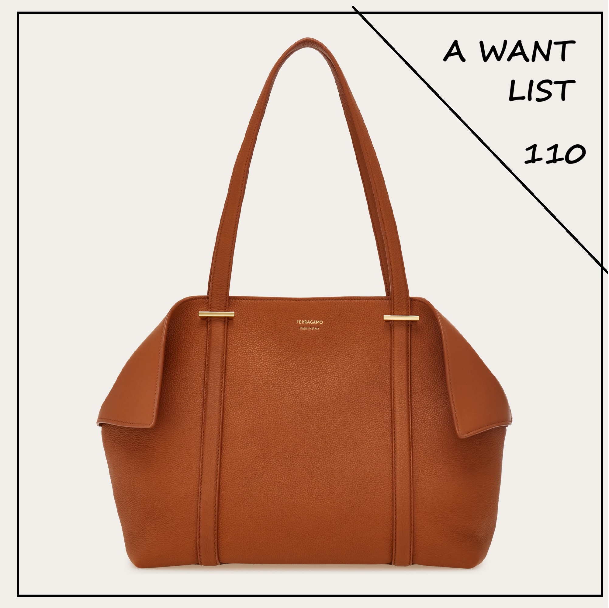 洒落感と収納力は両立する！フェラガモから届く新作レザーバッグの